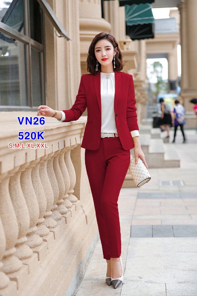 Set vest công sở nguyên bộ quần dài sang trọng VN26